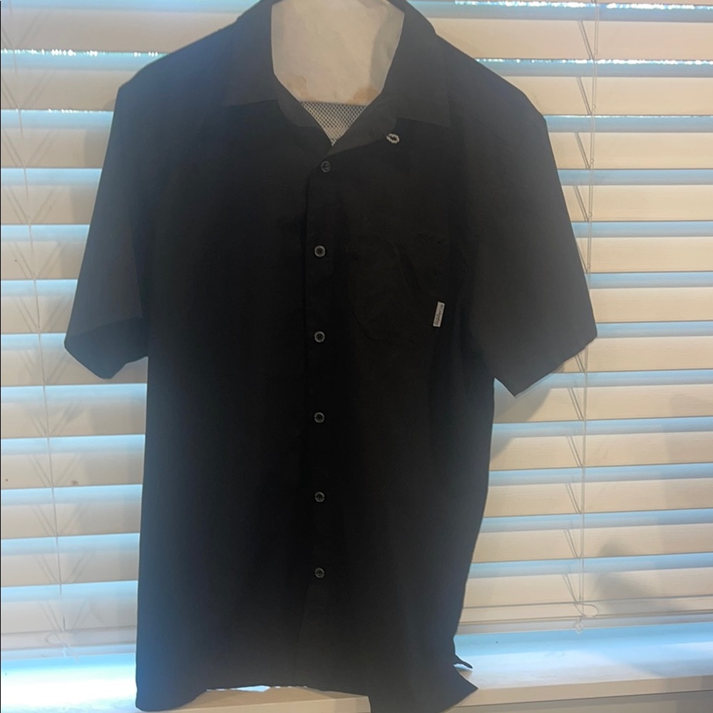 Men's Black PFG Columbia Short Sleeve Shirt